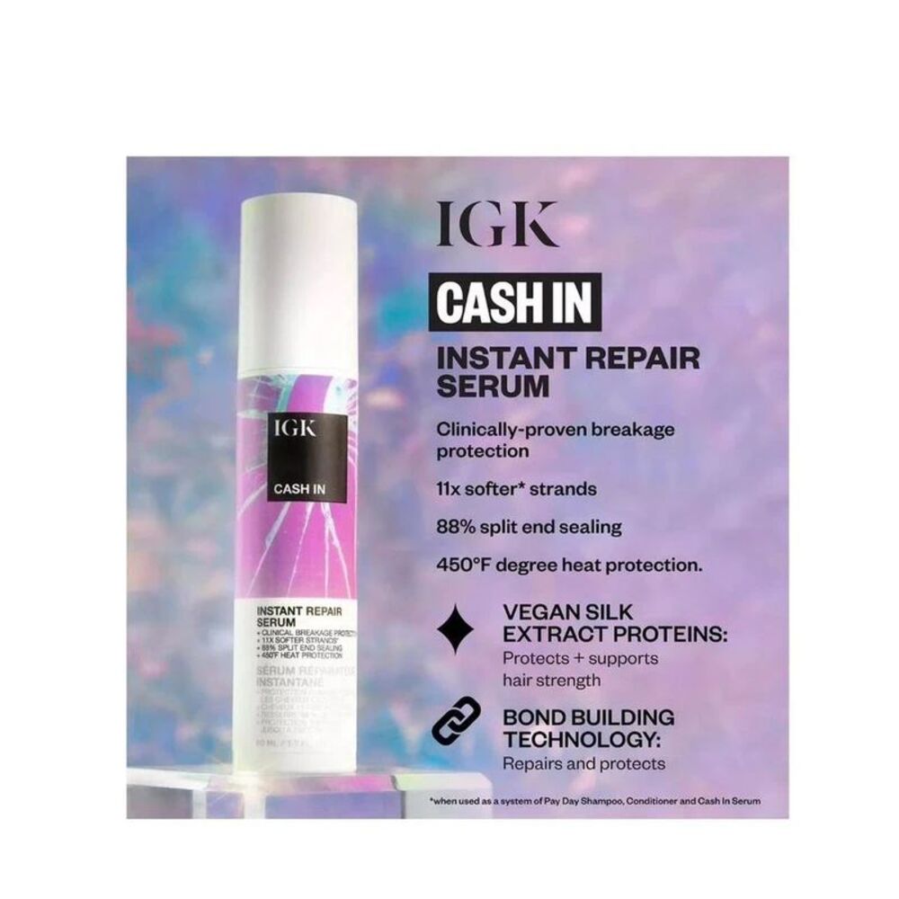 IGK Cash In Instant Split End Repair Serum 1.7oz - Picture 2 of 3